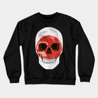 Japan Flag Skull - Gift for Japanese With Roots From Japan Crewneck Sweatshirt